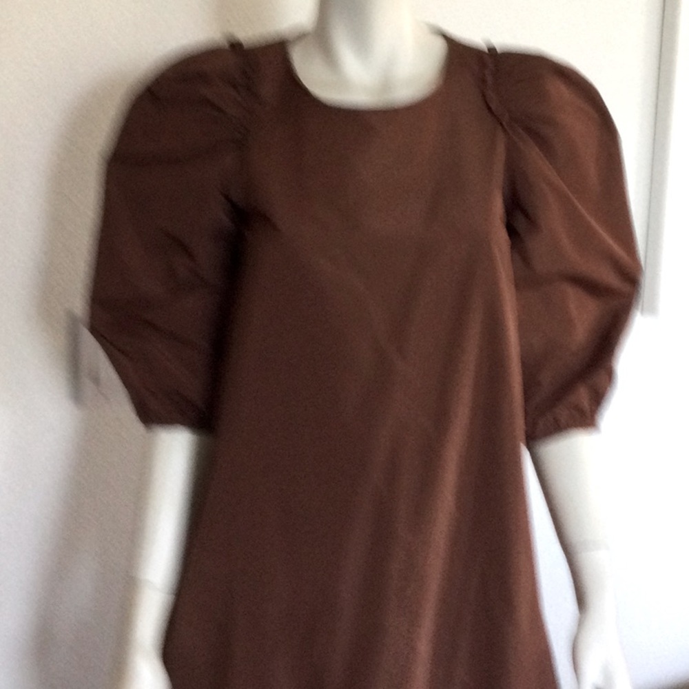 Gorgeous silk taffeta puff sleeve dress